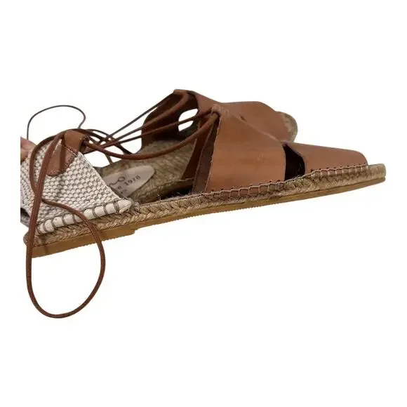Gaimo, Cammel Leather Espadrille Sandals NEW , Sz 40 - Picture 10 of 12